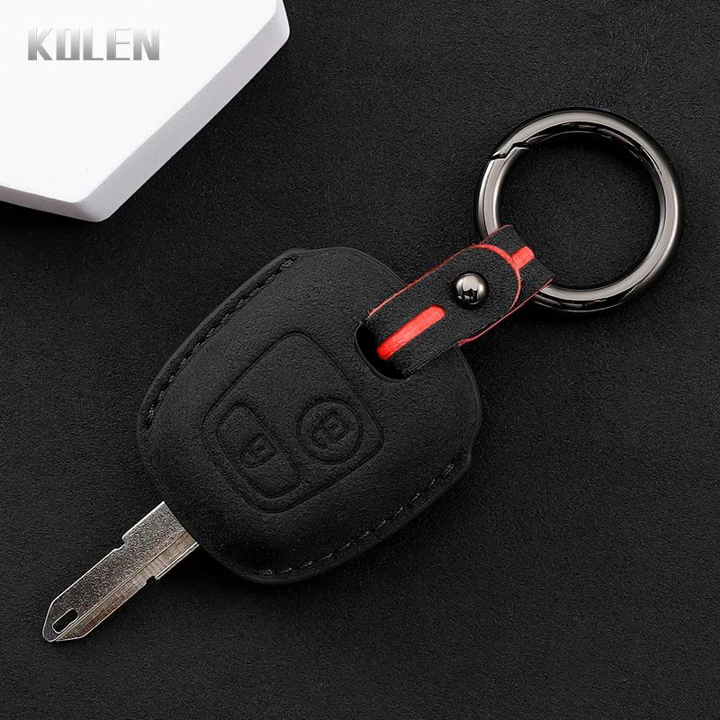 Car Key Case Cover Shell Fob For Peugeot 106 107 206 207 307 For Citroen C1 C2 C3 C4 Xsara Picasso For Toyota Aygo Leather Bag