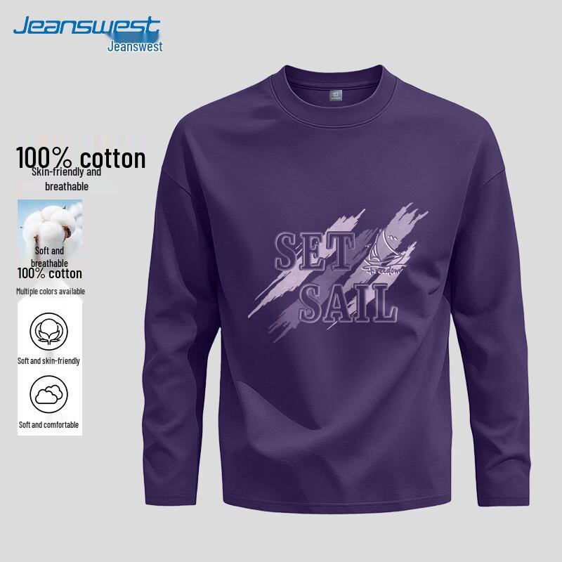 Jeanswest Men's Cotton Long-Sleeve T-Shirt