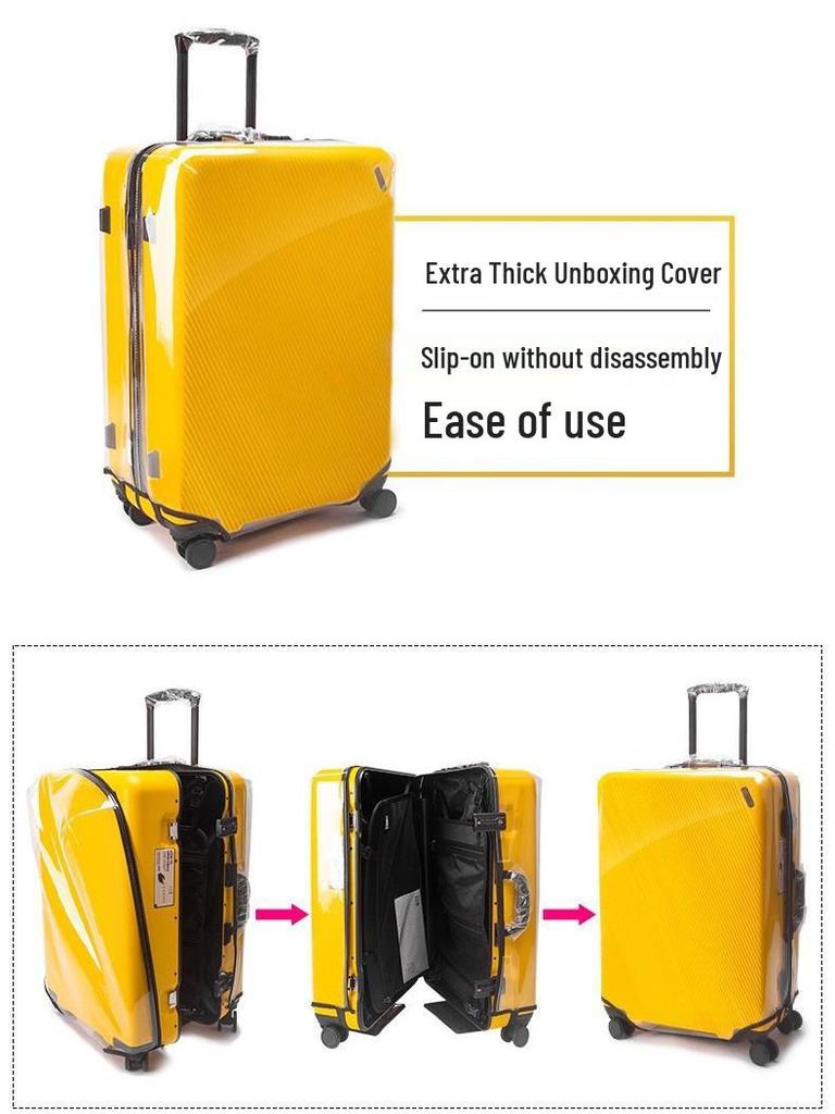 Thickened PVC Anti-Fall Transparent Dust Cover for Check-in Suitcases