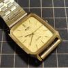 SEIKO QUARTZ Dolce Dolce Square Gold Quartz Watch Management K26 [Working Condition] Men's