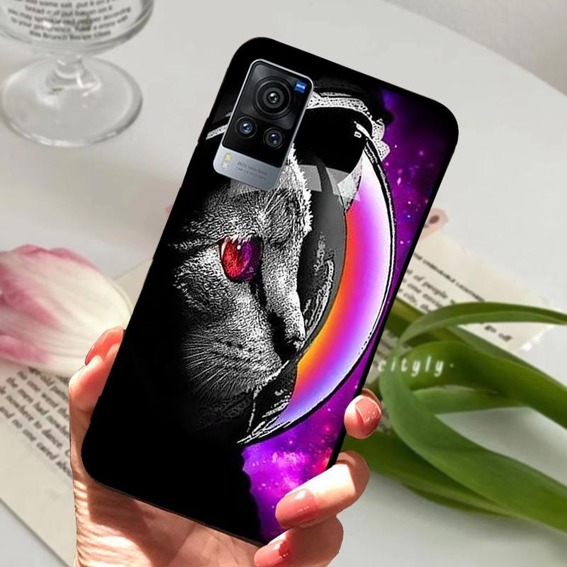 For VIVO X60 Pro 5G Case V2046 V2047A Cartoon Cute Matte Silicone TPU Soft Phone Cover For Vivo X60 X 60 Shockproof Coque Bumper