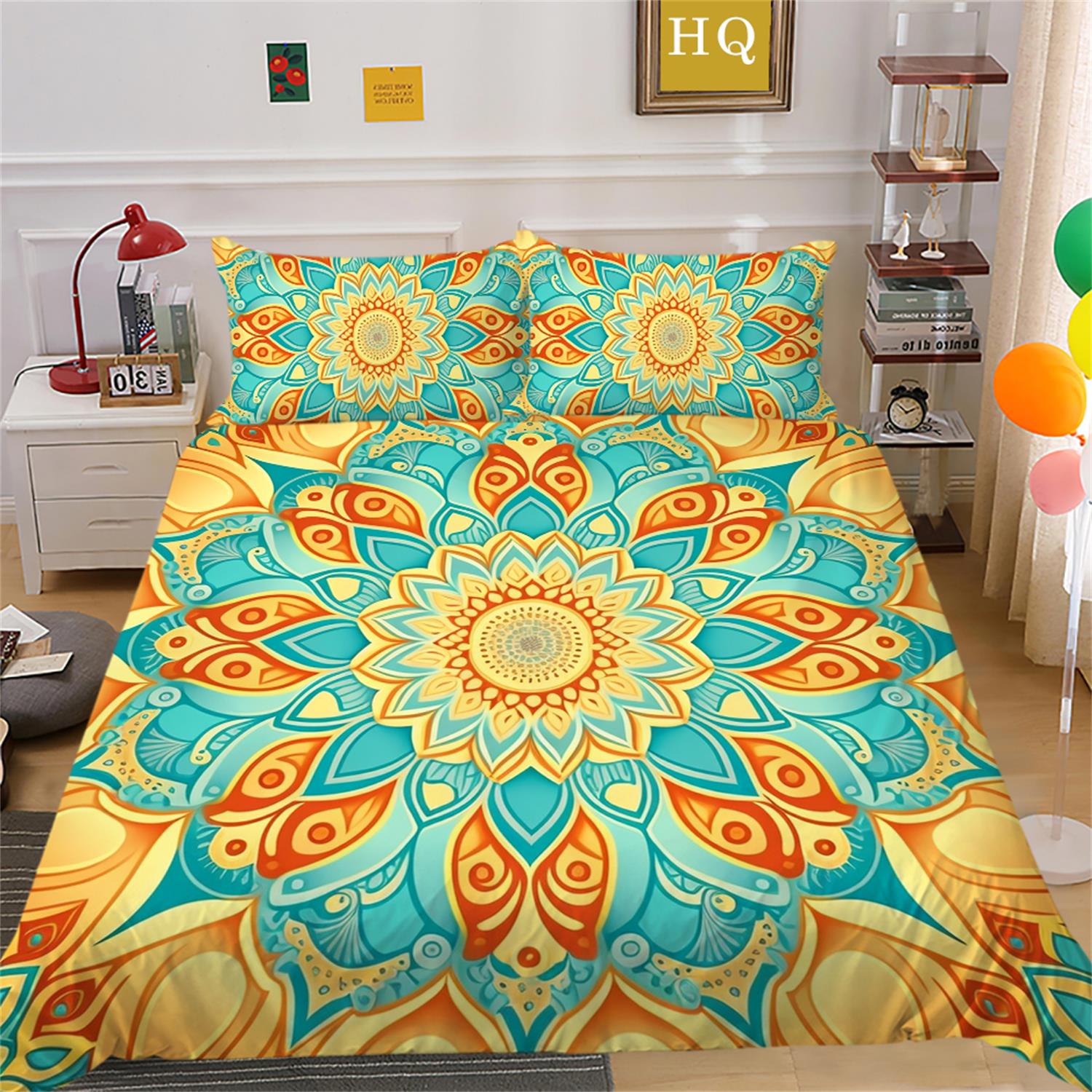 

Комплект постельного белья с 3D цифровой печатью, богемный дурман, пододеяльник, наволочка, домашний комплект постельного белья, AU/EU/US, полноразмерная односпальная/двуспальная кровать Baby 100x135cm