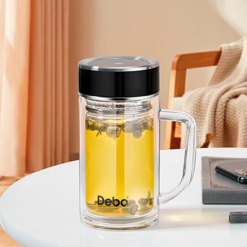Debo DEP-912 Double Wall Glass Office Tea Cup