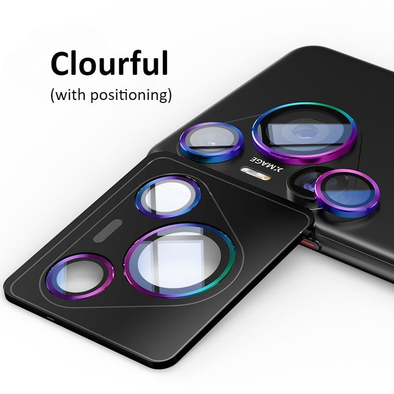 

Для Huawei Pura 80 70 Pro Pro+ Ultra Металлическое кольцо Закаленное стекло Защита объектива камеры pura80 70pro 80ultra Позиционирующая Защитная пленка для объектива For Huawei Pura 70 Ultra разноцветный