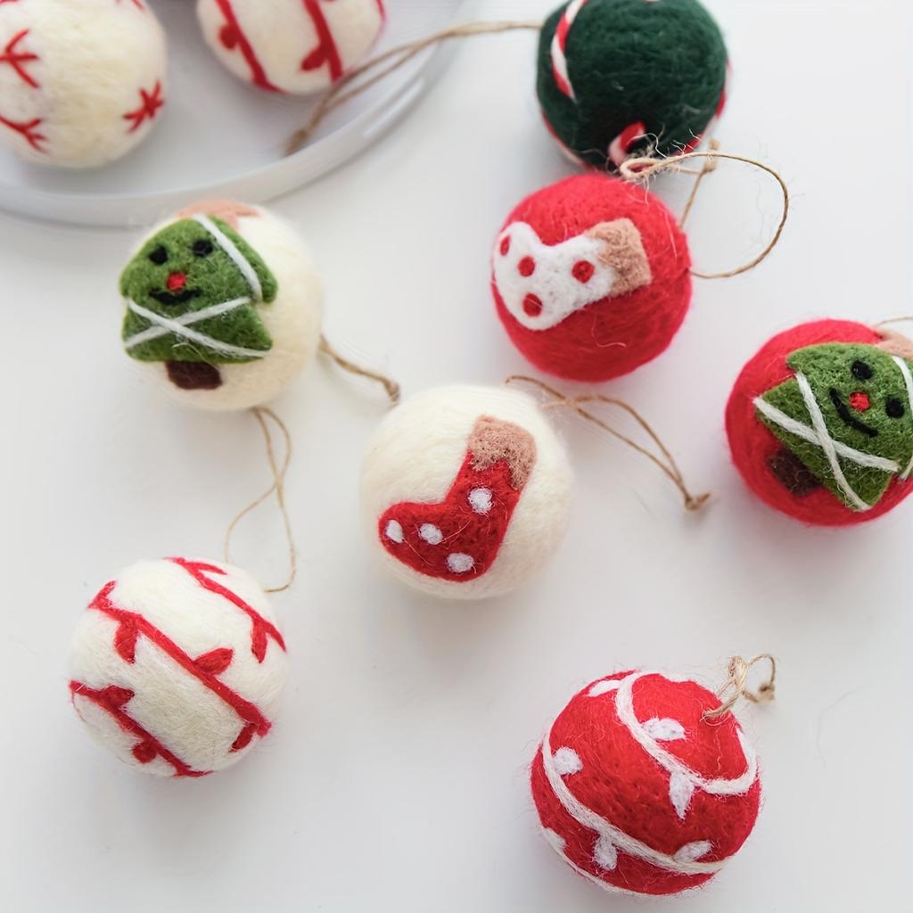 Wool Felt Snowflake Christmas Leaf Christmas Ball Gift Package Christmas Tree Decoration Ball Pendant Christmas Decoration