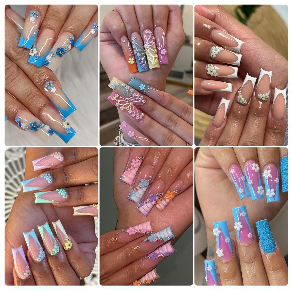 Resin Nail Decor Kawaii Nail Supplies New Flower Nail Art Charms  DIY