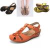 Women's Round Toe Wedge Heel Sandals Stylish Closed Toe Design With Non-slip Feature