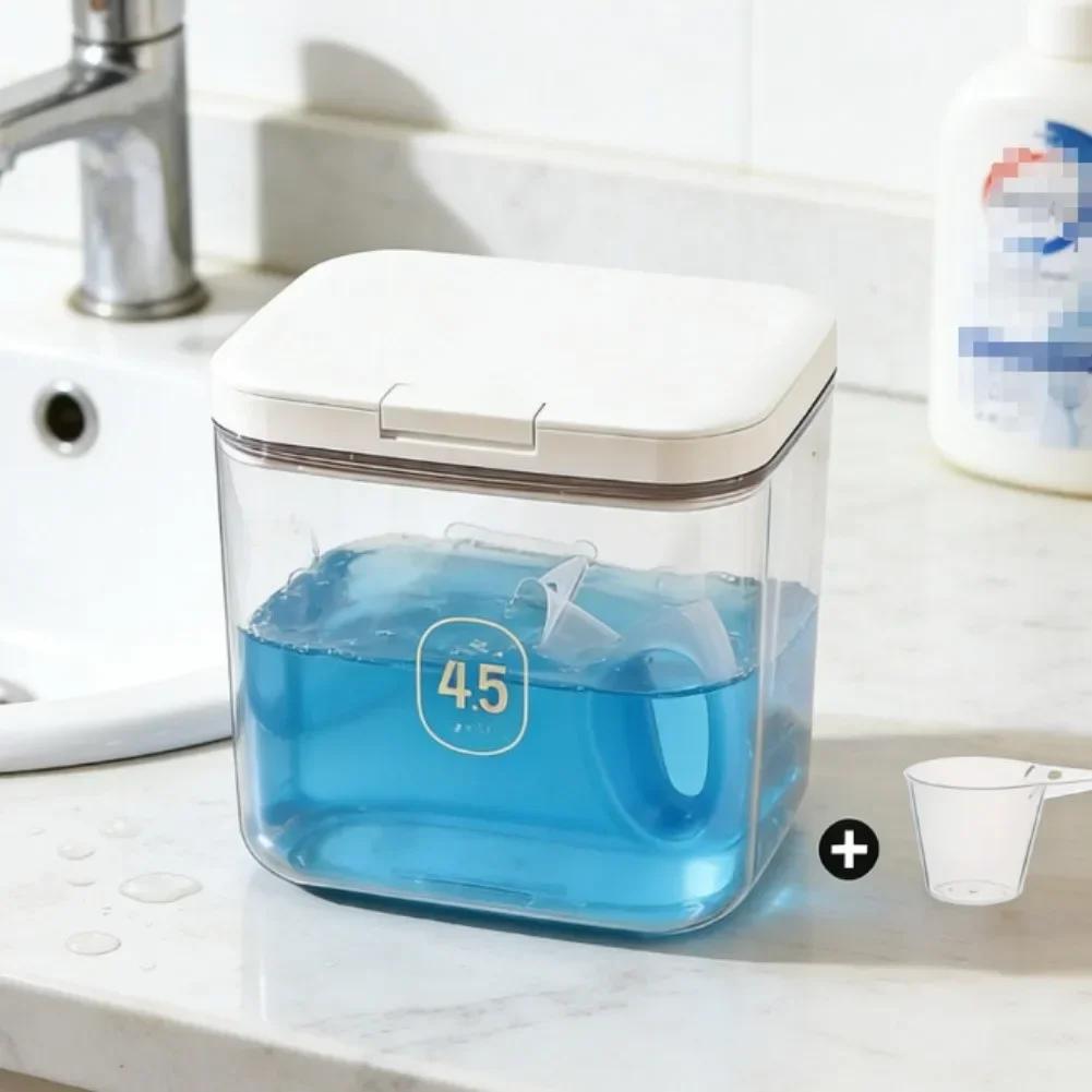 

2.8/4.5/5.5L With Lid Storage Box Laundry Detergent Container For Home Kitchen Sealed Moisture-proof Press-to-open Rice Bin 2.8L