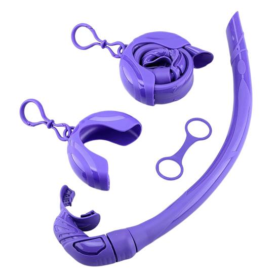 Snorkel Tube Collapsible Ergonomic Mouthpiece Comfortable To Use Quick Release High Stability Oxygen Supply with Compact Storage Case Roll Up