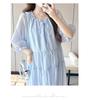2026 Korean Style Plus Size Loose Mid-Sleeve Maternity Midi Dress