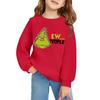 Kids' Long Sleeve Loose Pullover Letter Printed Round Neck Sweatshirt
