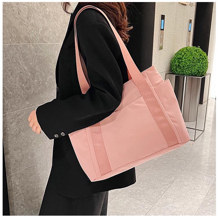 Versatile Women's Nylon Tote Bag - Large Capacity, Casual, Simple, Lightweight, Fashionable Shoulder Handbag