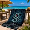 Seattle Kraken Logo Beach Towel Microfiber Beach Towel, Lightweight and Quick-Dry, for Summer Travel, Swimming Pool Fan Birthday Gift