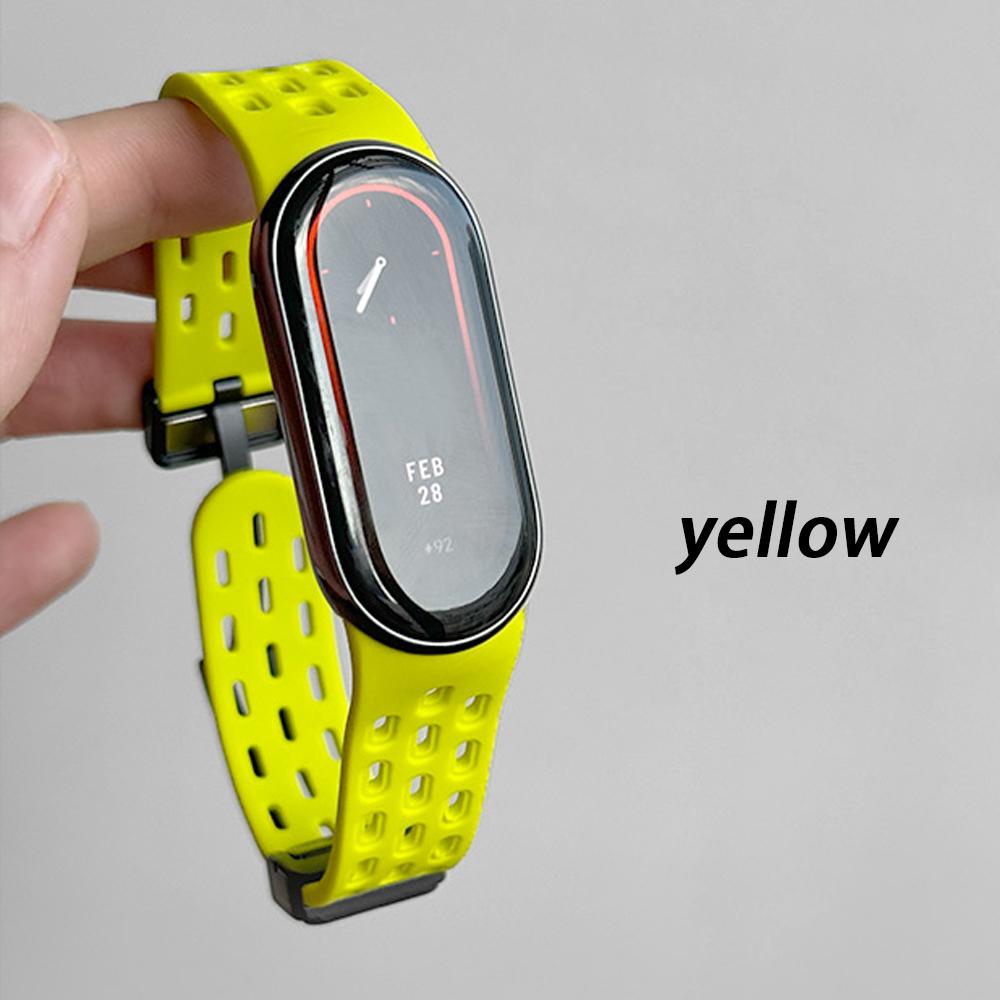 

Магнитный силиконовый ремешок Унисекс Спортивный ремешок для Xiaomi Watch 10/9/8 Сменный Дышащий Наручный ремешок для XIAOMi Band 9 Correa Ремешок для часов Браслет For Xiaomi band 10/10NFC