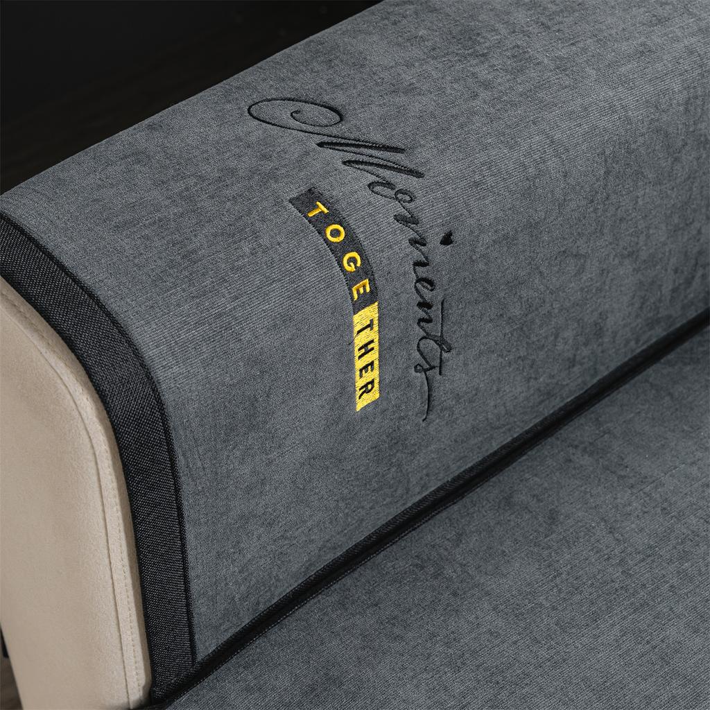 1pc Embroidery Luxury Non-Alip Chenille Sofa Cover for Living Room Couch Cushions Towel All Seasons Furniture Protector