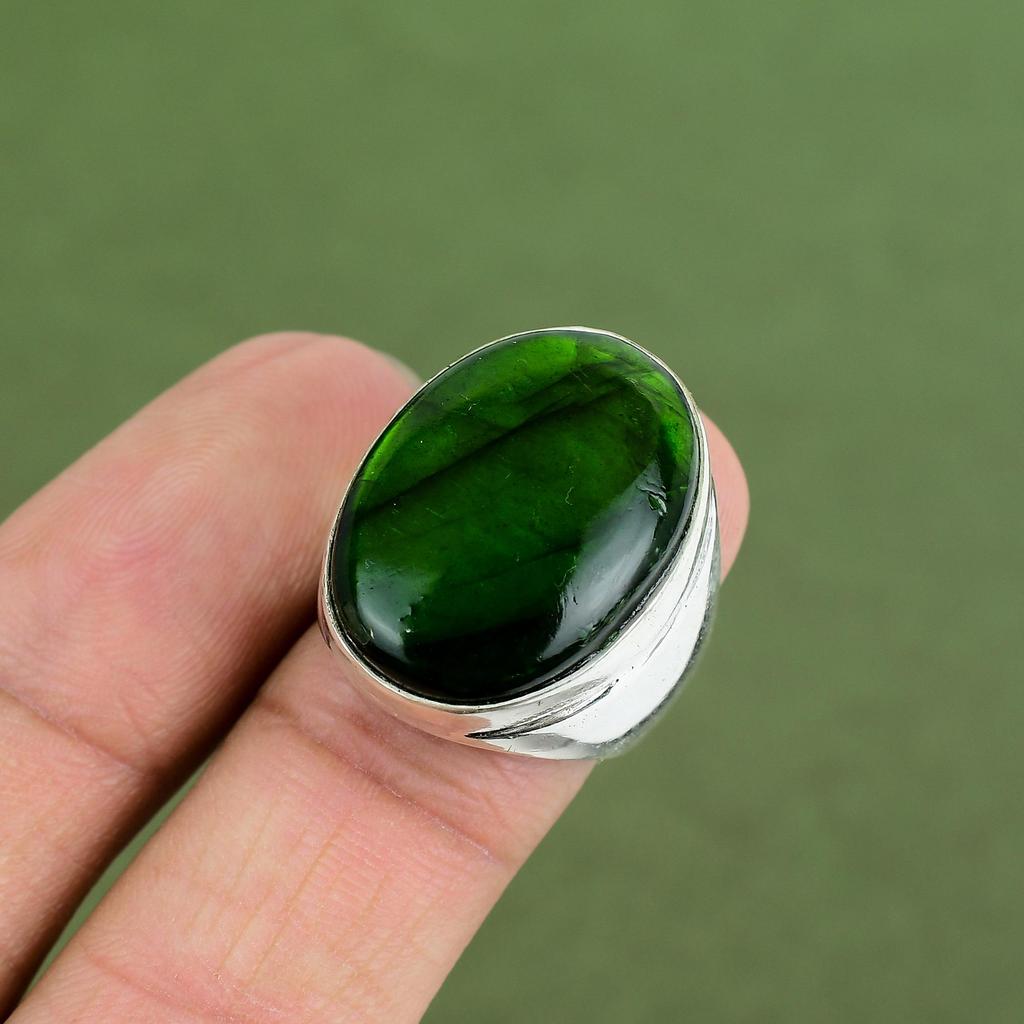 Grüner Feuer Labradorit Ring 925 Sterling Silber Ring Edelstein Schmuck Handgefertigt Stilvoller Ring Silberschmuck Für Geschenke Erhältlich In Ringgröße