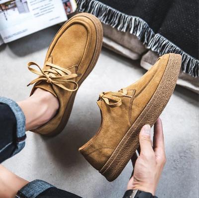 Spring 2024 Brand Men Suede Genuine Leather Casual Shoes Lace-up Men Light Comfortable Driving Flats Mens Outdoor Oxfords Shoes