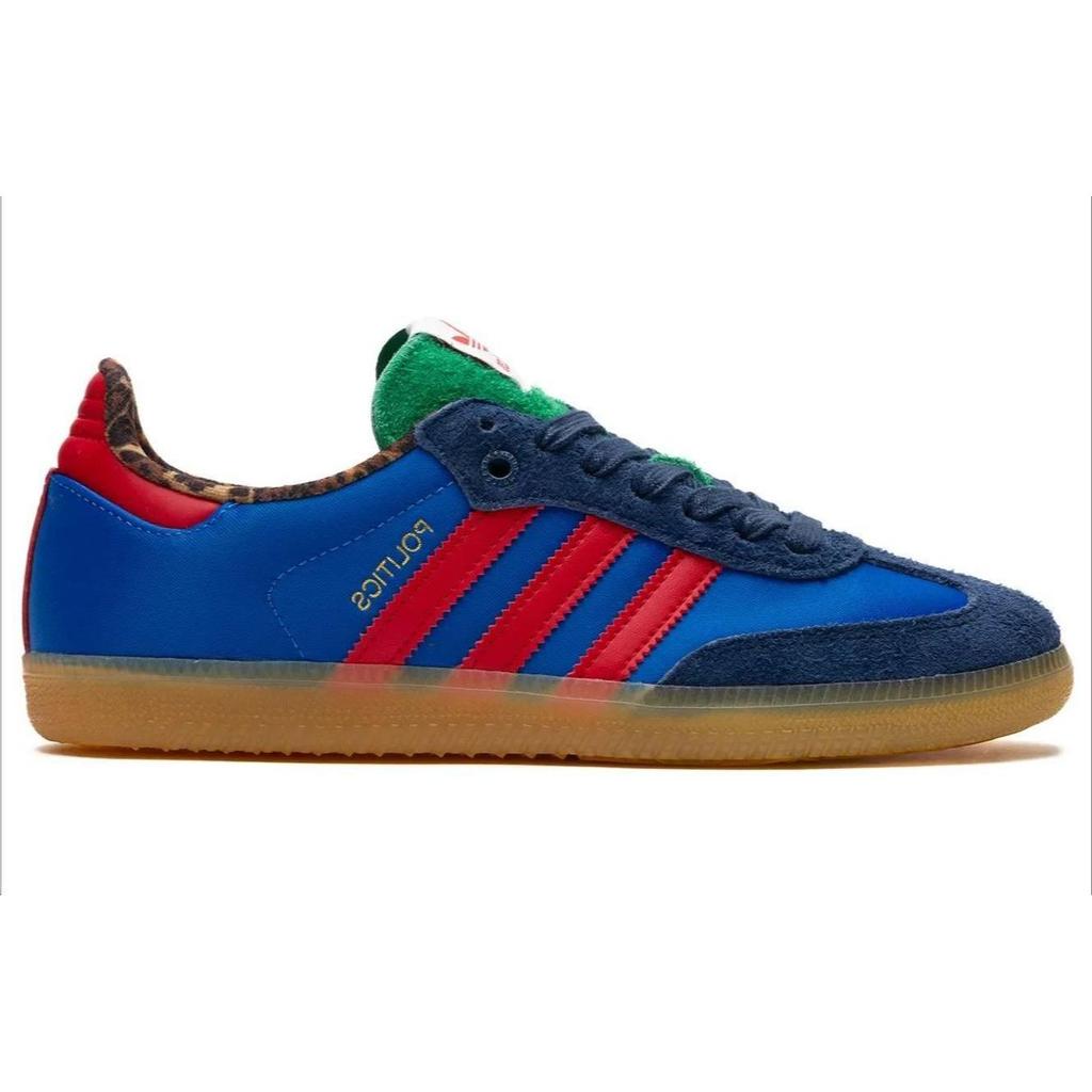 Sneaker Politics x adidas Samba Consortium Cup Herren-Sneaker Blau Blue-Bird Better-Scarlet IE0173