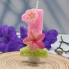 Creative Design Birthday Cake Frangipani Digital Candle Independent Packaging Party Decoration Handmade DIY Candle