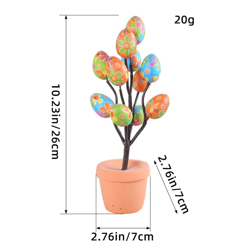Easter Simulation Colorful Egg Potted Plant Spotted Egg Easter Desktop Ornament Happy Easter Day Party Decorations For Home