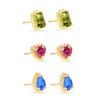 Geometrische bunte Kristall Hängende Tropfen Ohrstecker Ohrringe für Damen Designer Flache Helix Ohrläppchen Ohrring Zubehör Zirkon