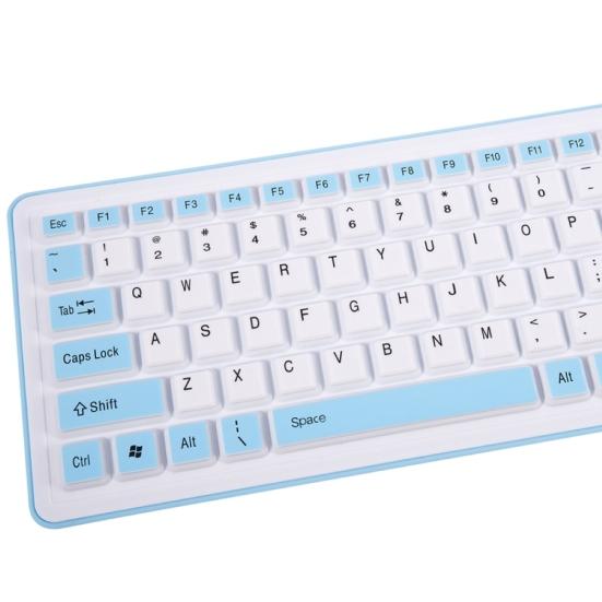 103 Keys Foldable Silicone Gaming Keyboard Dustproof Soft for Laptop/Computer