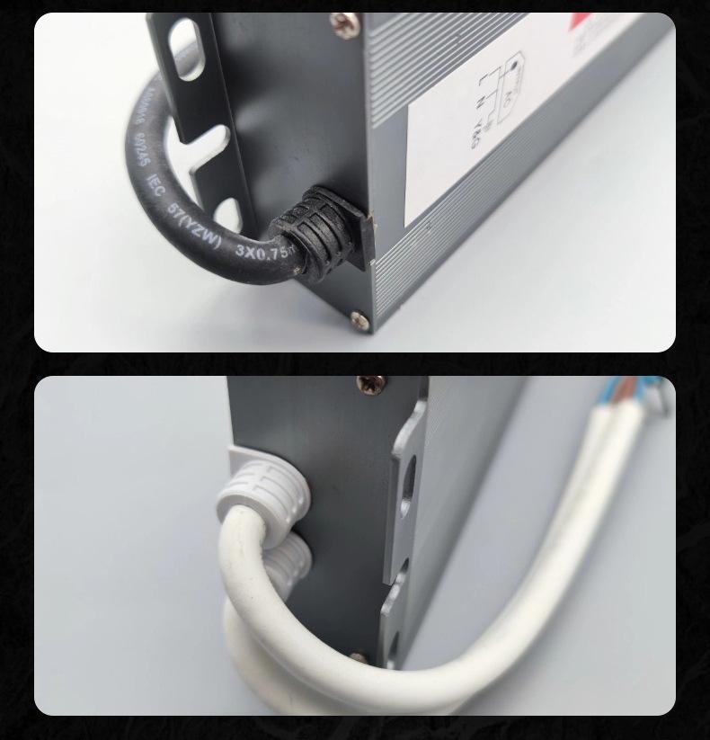 Ultra-thin Waterproof 12V/24V LED Power Supply, 60W-600W for Outdoor Landscape Lighting