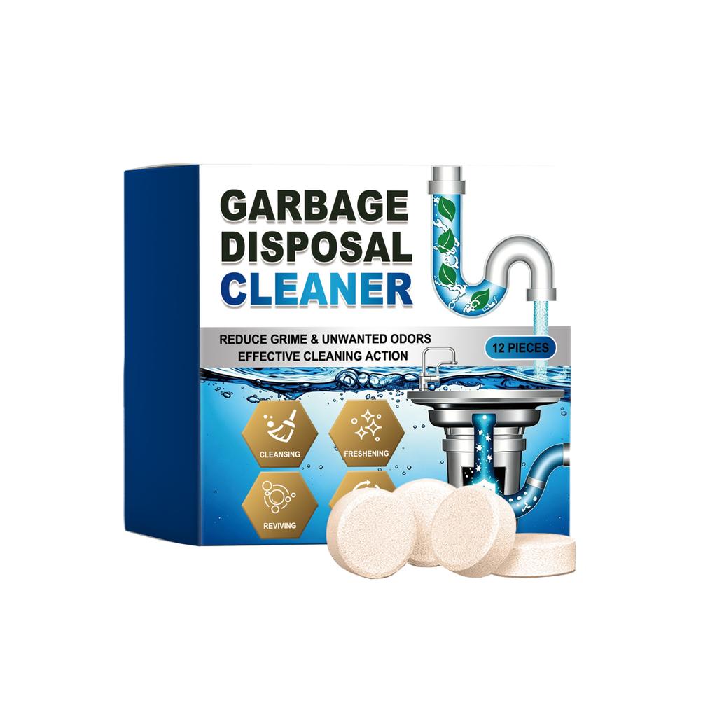 Garbage Disposal Cleaner Tablets 12 Pieces Effective Cleaning Action for Kitchen Sink Drain and Garbage Disposal Maintenance