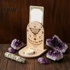Gift for Housewarming Wooden Tarot Card Holder Stand, of The Day Candle Tealight Holder, Moon Small Wood Stand Candles Sun Star Pattern Altar Display