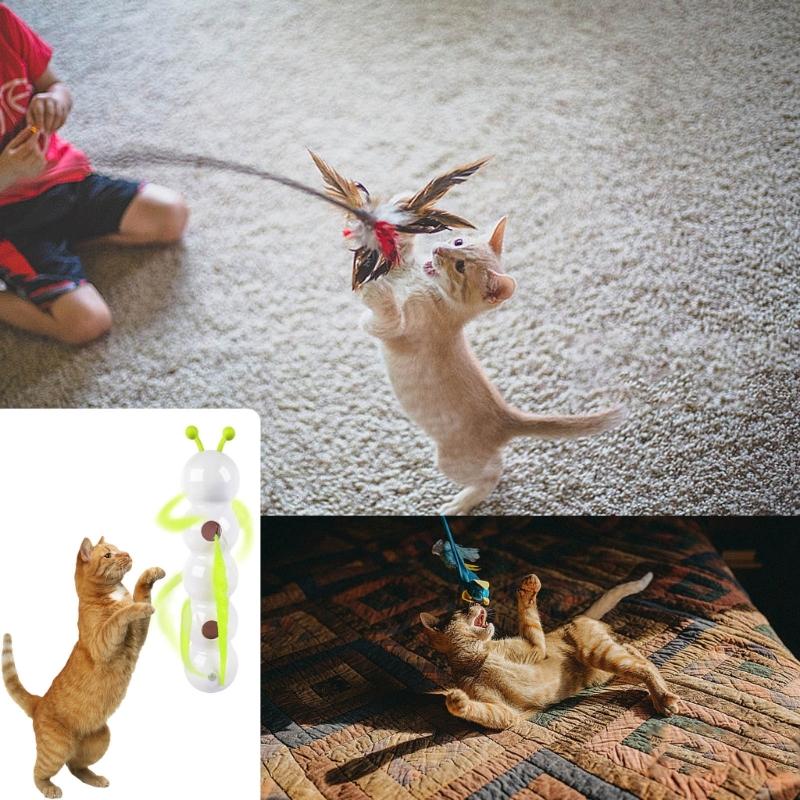 Automatic Motion Activated Cats Toy With Smarted Sensors And Suction Cup For Indoor Playtimes Entertainment