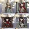 S-Santoro-Gorjuss Cute Cartoon Cushion Cover Polyester Sofa Cushions Decorative Throw Pillows Home Decoration Pillowcover