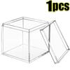1-50pcs New Square Transparent Plastic Boxes with Lid for Food Acrylic Candy Gift Figurine Display Small Candy Boxes