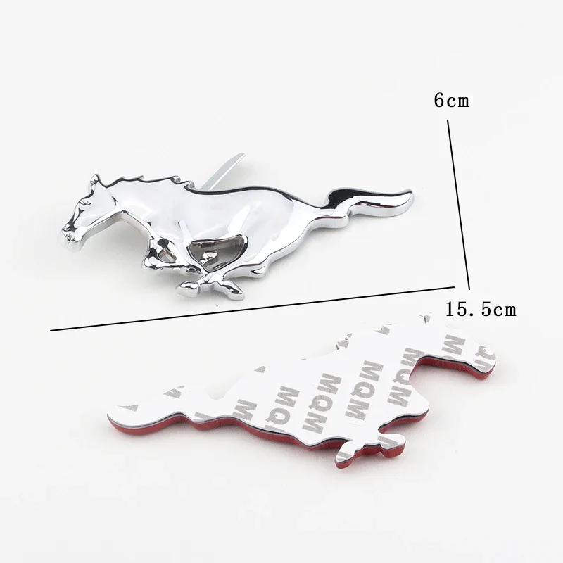 Car Sticker 15.5x6 CM Emblem Sticker for Ford Focus Mondeo Shelby GT350 Zinc Alloy Car Front Hood Grille Body Badge Horse Decals