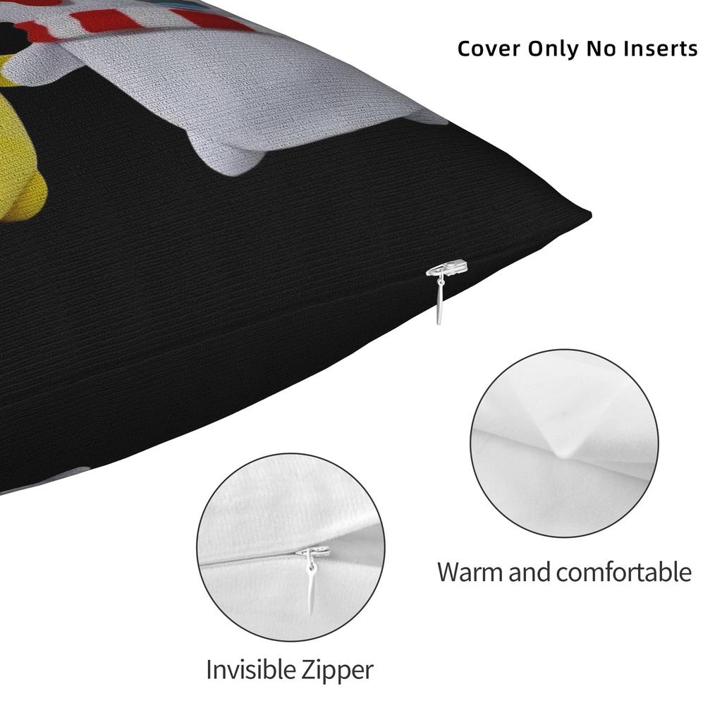 Federe Quadrate per Cuscini Tylers And Snowi Gaming Copricuscini Carini a Cartoni Animati Federa Decorativa con Zip Fantastica per la Casa 45x45cm
