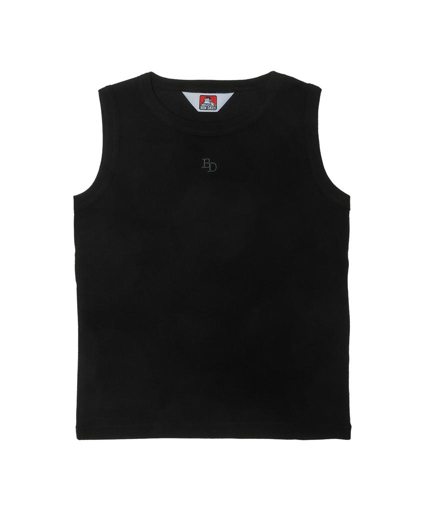 BEN DAVIS Original Rib Embro Tanktop Black