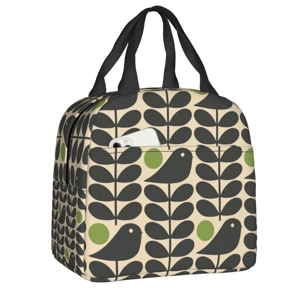Orla Kiely Bubble Flowers Insulated Lunch Bag for Women Leakproof Scandinavian Thermal Cooler Lunch Tote Beach Camping Travel