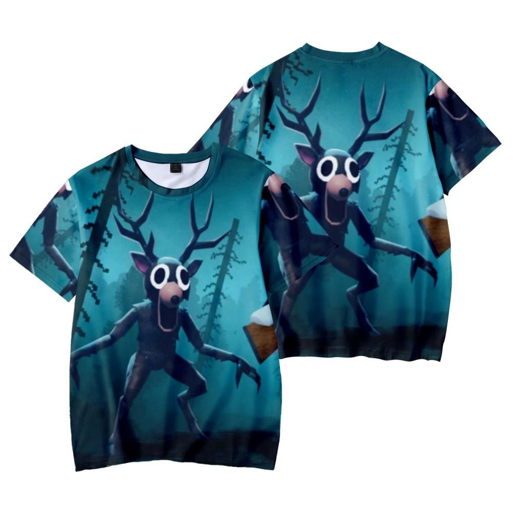 

Футболка 99 ночей у лісі Пляжні мультяшні футболки для чоловіків Футболка з дизайном Харадзюку Футболка з коротким рукавом Веселий одяг 6 кольорів XL синій