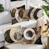 Geometric Circle Decorative Pillow Cover Super Soft Polyester Material Living Room Sofa Back Car Pillow Cover Home Decoration