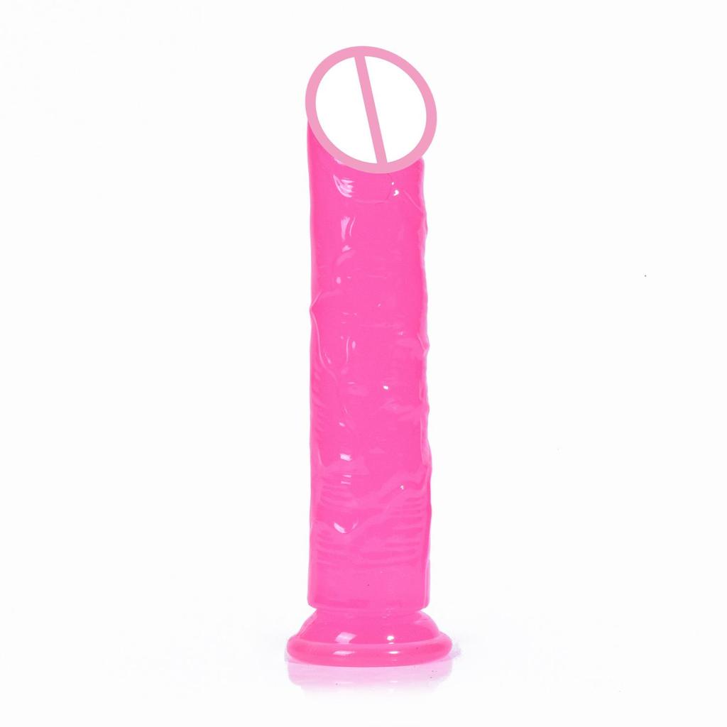 Transparent Crystal Dildo Vibrator - Large Fake Penis Anal Plug for Women
