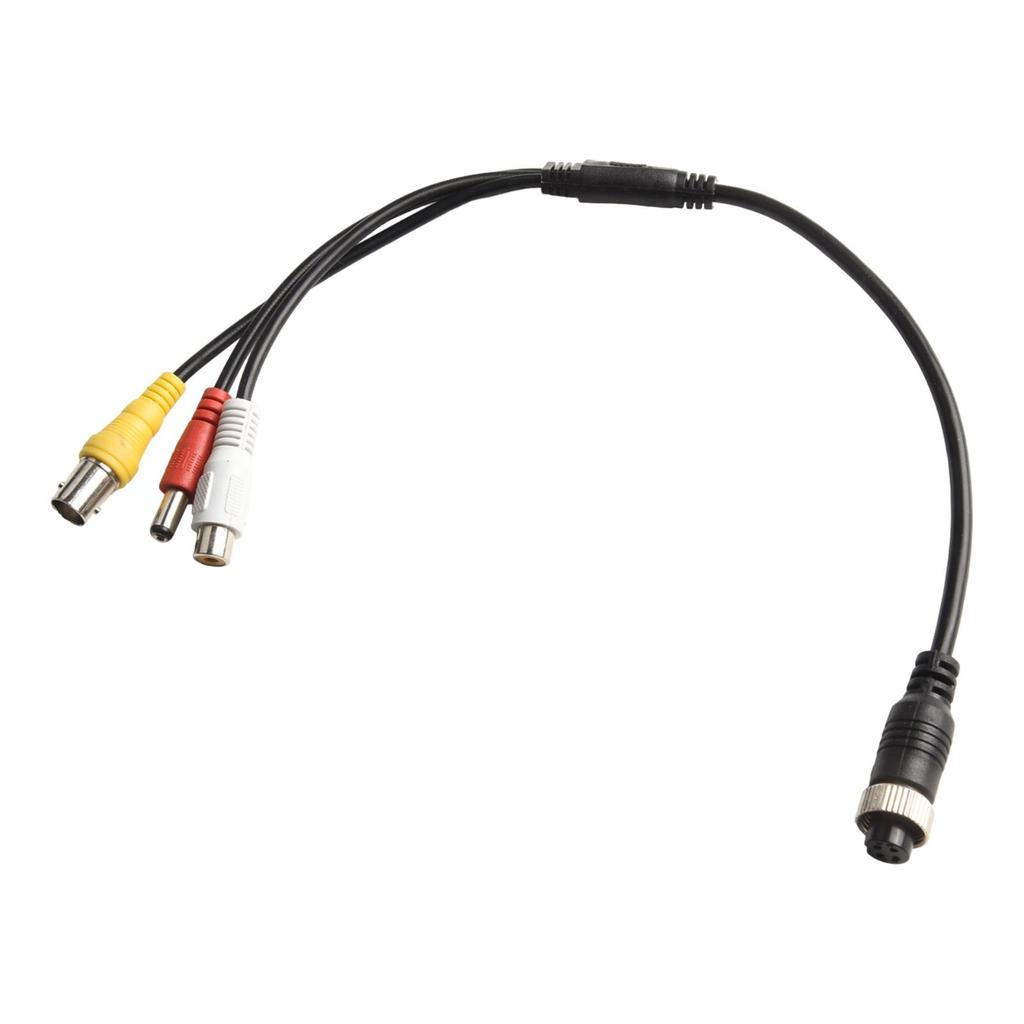 CCTV 4 PIN Aviation To BNC-RCA-cable With Video Audio & DC Power Camera Cable