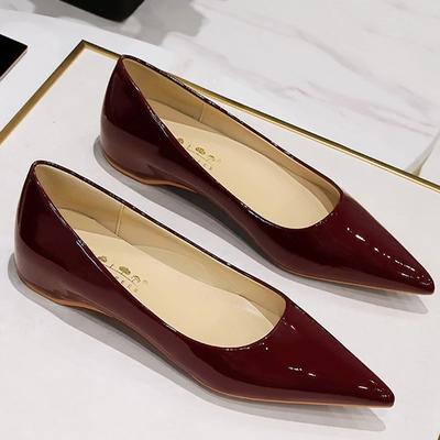 Vernice Piatte da Donna Lady Sexy Festa Serale Slip-On Scarpe Piatte Donna Scarpe a Tacco Basso Appuntite Scarpe Tempo Libero Donna