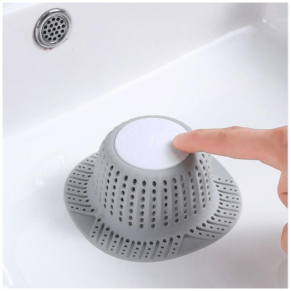 Universal Silicone Drain Hair Catcher Flexible Sink Cover Standard Drains Leak Proof Bathroom Shower Strainer Sink Accessories