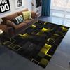 Artistic Neon Geometric Pattern Rug Colorful Retro Style NonSlip Soft Carpet With Diverse Shapes Designs For Living Room