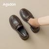 New Autumn Thick Heel British Style Single Shoes High Heel Small Leather Shoes