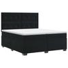 Box Spring Bed with Mattress Black 200 X 200 Cm Velvet