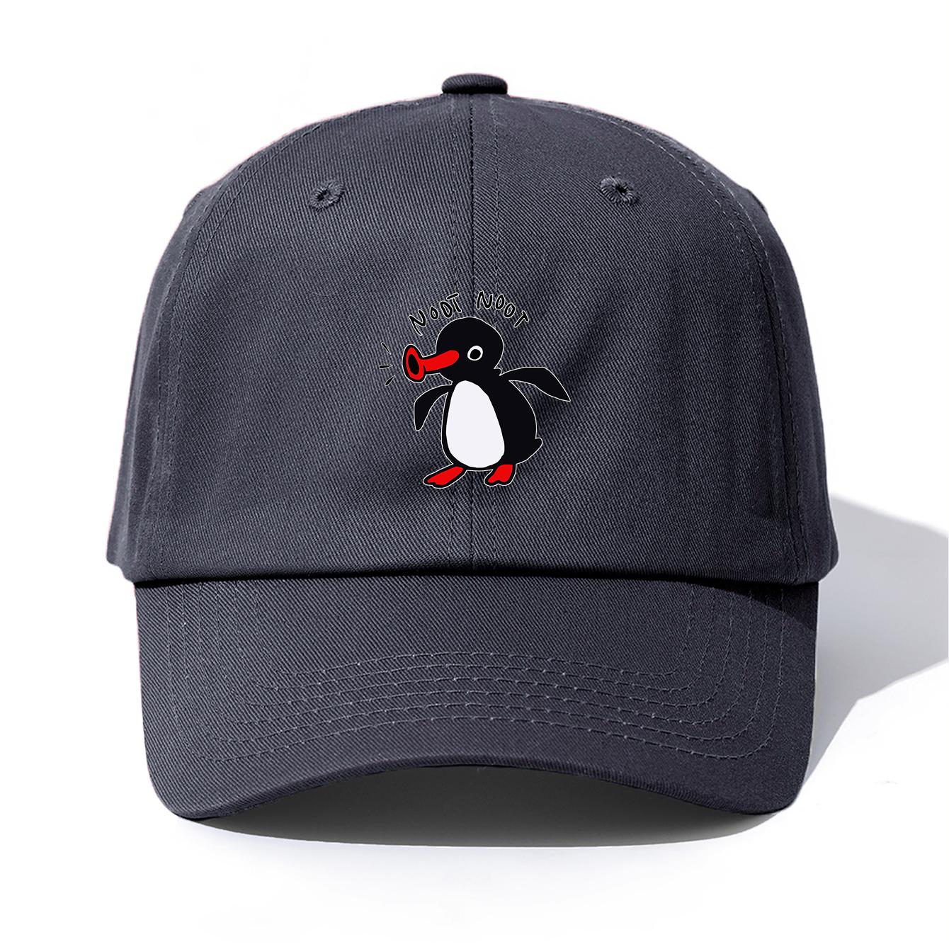 

1pc NOOT NOOT Print Baseball Cap for AdultsMinimalist Retro Style Casual Soft Adjustable Dad HatPerfect As Gift
