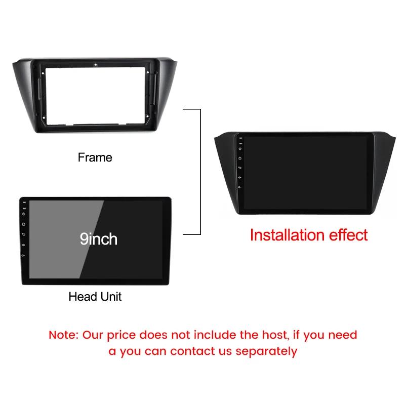 9inch 2 DIN Car Radio Frame Fascia Power Cord Canbus Box for Skoda Fabia 3 III 2015 2016 2017 2018 2019 Stereo Adapter Panel Kit