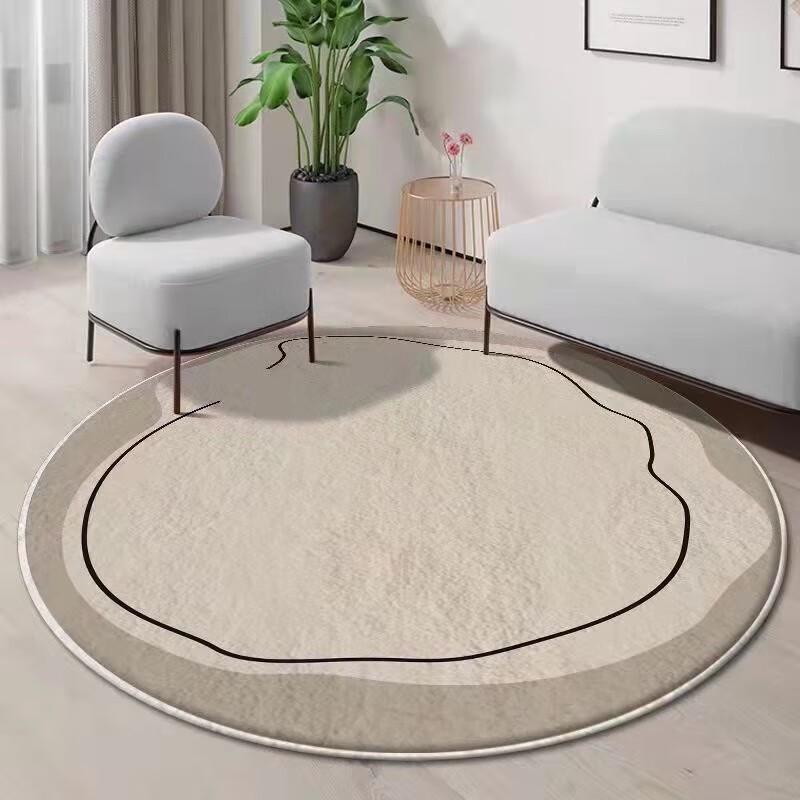 Визионерский современный круглый ковер из искусственного кашемира