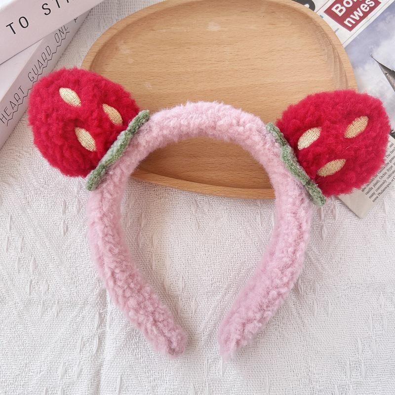 Cartoon Plush Headband: Cute Hair Accessory for Women & Kids, Perfect for Face Washing