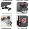 Estensione parasole per auto, Estensione parasole per auto, Parasole regolabile a 360 gradi, 31x18 cm / 12,20x7,09 pollici